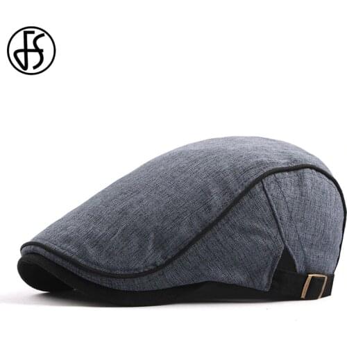 FS 2019 Cotton Berets Caps For Men Autumn Flat Ivy Hats Women Vintage Newsboy Caps Adjustable Gatsby Sun Hat Boina Men