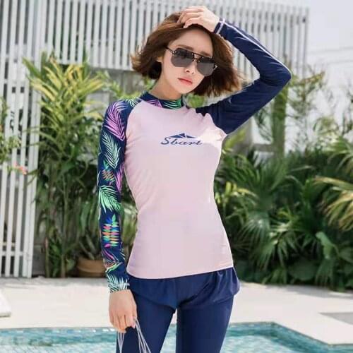 Matching Rash Guards Set Womens Rashguard Shirt Bra Leggings Trunks 4 Pieces Swim Suits Full Body Sun UV Protection