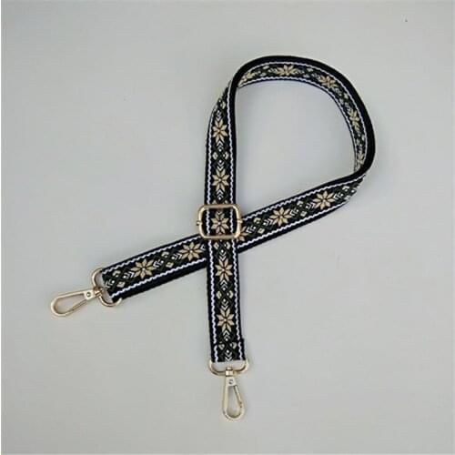 New Fashion National Style Embroidery Narrow Shoulder Strap Adjustable One-shoulder Crossbody Bag Long Strap Bag Accessories