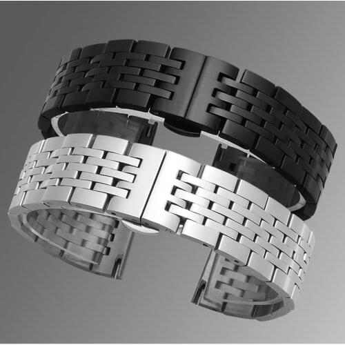 Watch Band Stainless Steel Bracelet Strap Metal Wristband 12mm 14mm 16mm 17mm 18mm 19mm 20mm 21mm 22mm 23mm 24mm Size Width