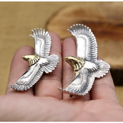 S925 Sterling Silver Jewelry Retro Thai Silver Takahashi Goro Eagle Male And Female Pendants