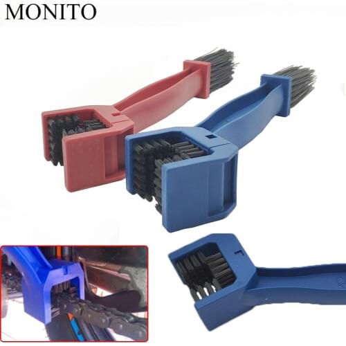 Motorcycle Chain Maintenance Cleaning Brush Cycle Cleaner Tool For Honda CBR250R CBR 250R VFR 1200 F VFR1200 NC 750 S/X Blue/RED