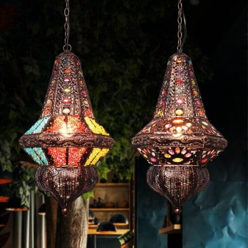 Bedroom light lamps and lanterns of postmodern personality restoring ancient ways of luxury restaurant art bar lamp