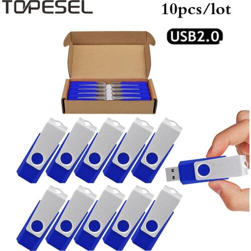 TOPESEL 10 Pack 1GB 2GB 4GB 8GB 16GB 64GB 128GB USB Flash Drives Memory Stick USB 2.0 Thumb Drives