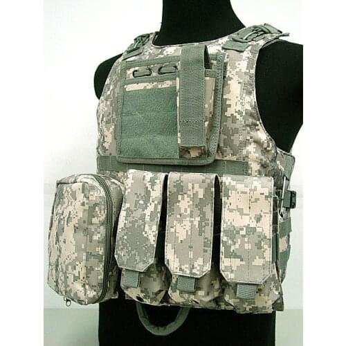 Military Vest Molle Tactical Vest Army fans amphibious vests ACU /BLACK/GREEN/TAN Color PRO MOLLE VEST