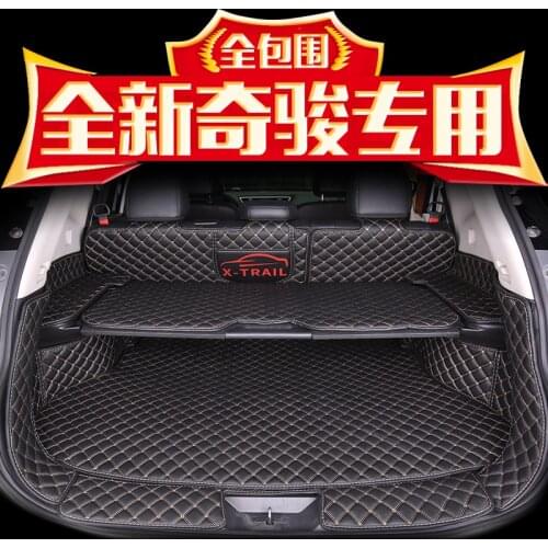 High-quality leather Full-enclosed 3D car trunk mat modified boot mat for Nissan X-Trail X Trail 2014 2015 2016 2017 2018 2019
