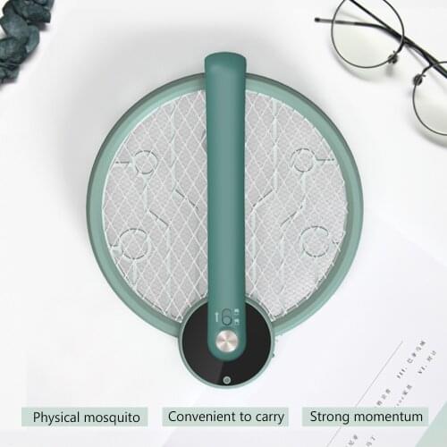 1 Pcs Foldable Portable Rechargeable USB Electric Mosquito Swatter Fly Insect Handheld Fly Killer Racket Home Products 3500V