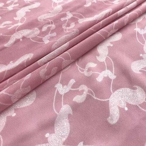 2Cartoon mustache print clothing fabric georgie handmade DIY holiday dress shirt thin cloth spring and summer new printed cloth