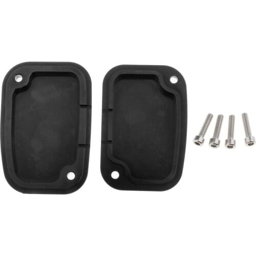 2pcs Front Brake Master Cylinder Covers for Harley Gliding Silver