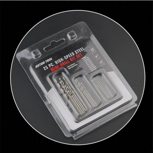 25pcs HSS twist drill bits