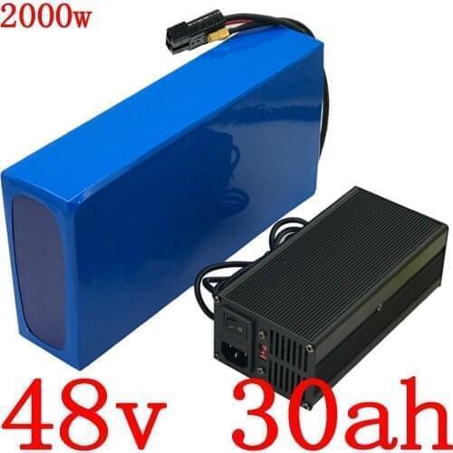 48V Electric Bike Battery 48V 30Ah 25Ah 20Ah Lithium Battery 48V 1000W 1500W 2000W E-Bike Battery with 50A BMS with 5A Charger