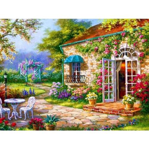 SNA Diamond Embroidery Dream House 5d Diy Diamond Painting Magic Round Drill Rhinestone Pasted Full Cross Stitch Crafts