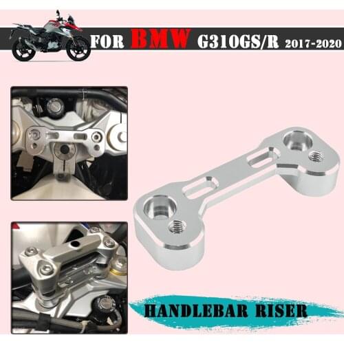 Motorcycle CNC Aluminum Handlebar Riser Up 20mm Movers Back 17mm Bracket Kit for BMW G310GS G310R G 310R 2017 2018 2019 2020