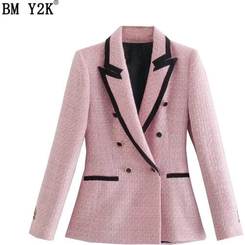 BM Y2K Women's Double-breasted Blazers