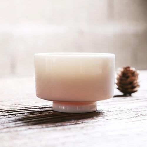 Dehua Kiln Condensed Fat White Tea Cup Sheep Fat Jade Teacup High-End Ceramic Whiteware Master Cup Tea Set Ceramic Teacups