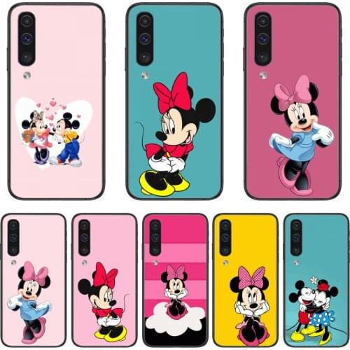 Disney Minnie Micky Mouse Phone Case Hull For Samsung Galaxy A 3 5 6 7 8 9 E 2018 Plus 2017 E S Black Shell Art Cell Cover TPU