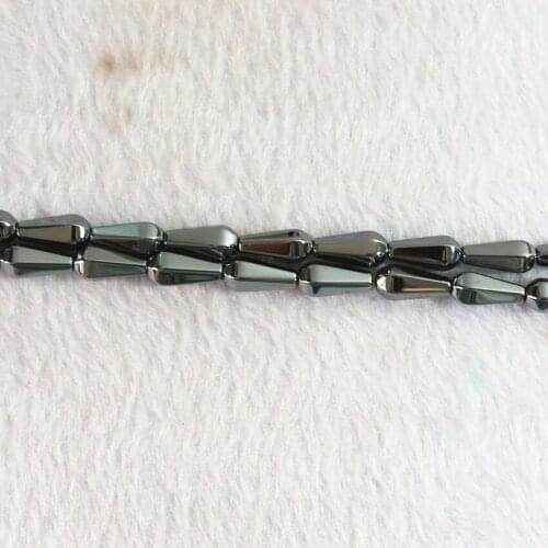 Black Hematite Stone Fashion 5X8mm 6X12mm Water Drop Faceted Beads Diy Jewelry Loose Beads 15 Inches B233