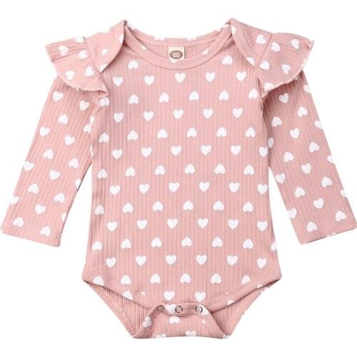 Baby Bodysuit Cute Newborn Infant Baby Girl Clothes Ruffle knitting Long Sleeve Bodysuits Jumpsuit Outfit