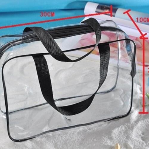 Travel Cosmetic Bags Women Transparent Clear Zipper Makeup Bags Organizer Bath Wash Make Up Tote Handbags Case