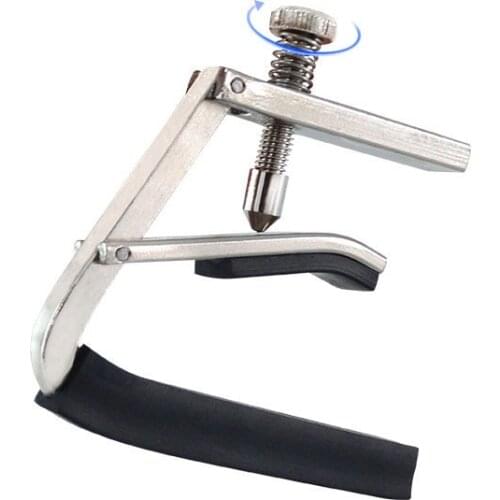 Guitar Capo Steel String Capo with Base Supporting for Classical Guitar and Flat Fingerboard Musical Instrument Tone Adjustment