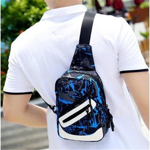 Graffiti Crossbody Sports Oxford Cloth Chest Pack 2020 New Fashion Lady Man Chest Bags Small Fresh Exquisite Men Bag