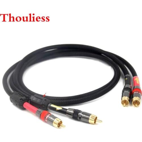 Thouliess Pair RCA Cable High-performance Premium Hi-Fi Audio 2rca to 2rca Interconnect Cable for Amplifier CD Player Speaker