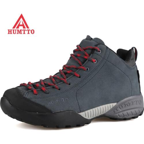 Real Winter Waterproof Hiking Shoes Men Genuine Leather Outdoor Sneakers Climbing Boots Breathable Sport Warm Hunting Mountain