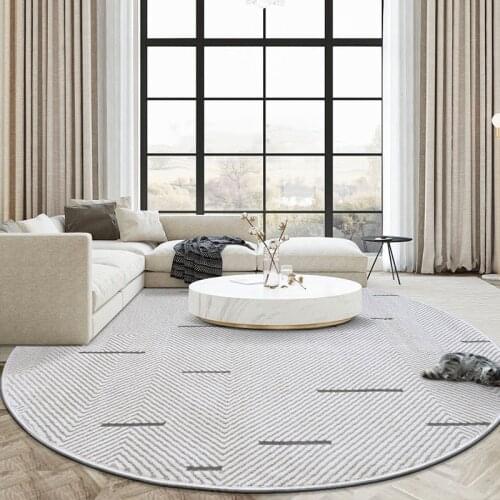 Concise Nordic Round Carpet Living Room Home Modern Bedroom Carpet Sofa Coffee Table Rug Thick Polypropylene Computer Chair Rug