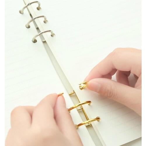 2pcs/set Metal Loose Leaf Book Binder Rings Calendar Circle 3 Rings for Notebook Album Scrapbook Clips Office Binding Supplies