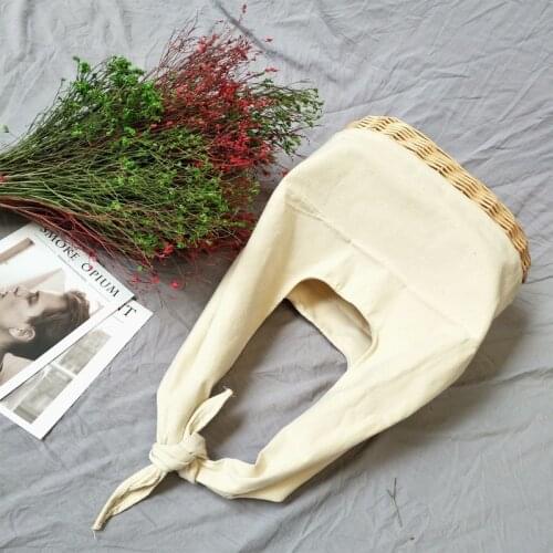 New oval portable cotton linen straw stitching handbags shoulder bag large canvas hand bag womens bags handbags