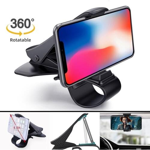 New Car Phone Holder 360 Degree Adjustable Cell Phone Holder Mount In Car Mobile Phone Stand Clip Navigation Dashboard Support