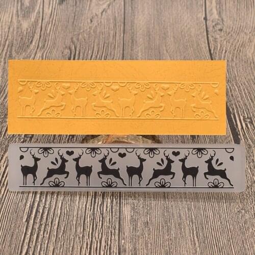 Animal Deer Plastic Embossing Folder Stencil Template For Scrapbooking Paper Birthday Christmas Card Decoration