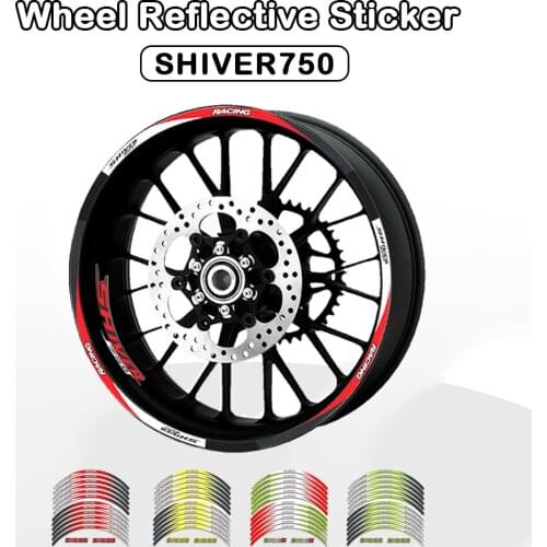 Strips Motorcycle Wheel Tire Stickers Car Reflective Rim Tape Motorbike Bicycle Auto Decals FOR Aprilia SHIVER750
