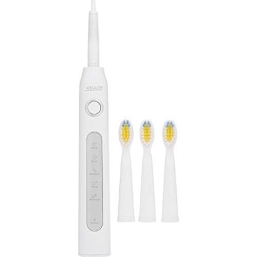 Seago Sonic Eco Friendly Electric Toothbrush Rechargeable Tooth Brushes Holder With 3pcs Toothbrush Heads Dupont Soft Bristle