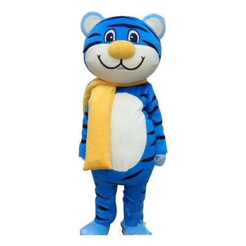 Blue Tiger Mascot Costume Party Character Birthday Halloween Cosplay Dress