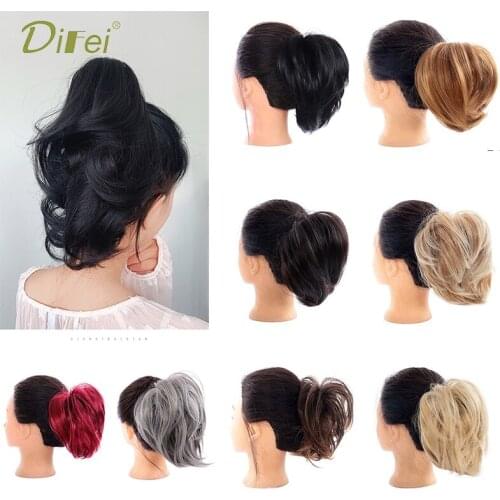 DIFEI Womens Multicolor Hair Buns Synthetic Curly Chignon Hair Messy Buns Updo Cover Hairpieces