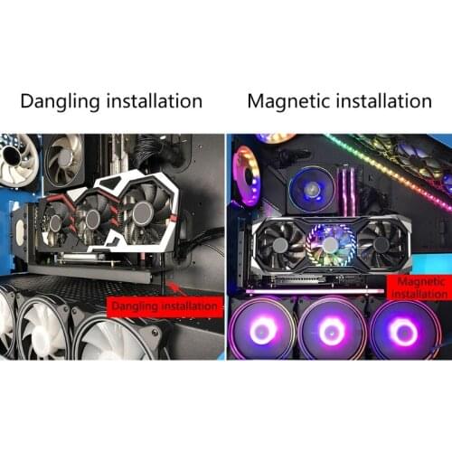 Vertical Graphics Card Holder Bracket GPU Mount kickstand/base For -ATX chassis Holder with LED 5V 3pin ARGB aura Sync