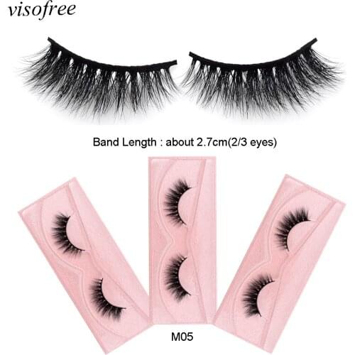 Visofree 3D Mink Eyelashes 100% Cruelty free Cross Lashes Extension Sexy Soft Makeup Cilios Handmade False Eye lashes M05