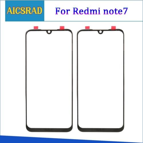 Note7 Outer Screen For Xiaomi Redmi Note 7 Front Touch Panel LCD Display Screen Out Glass Cover Lens Phone Repair Replace Parts