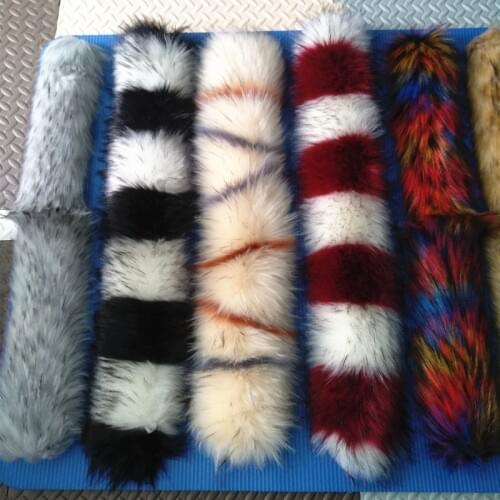 New arrival faux Raccoon fur collar Winter Women scarf winter jackets hood fur decor shawl multicolor men coat fur collar