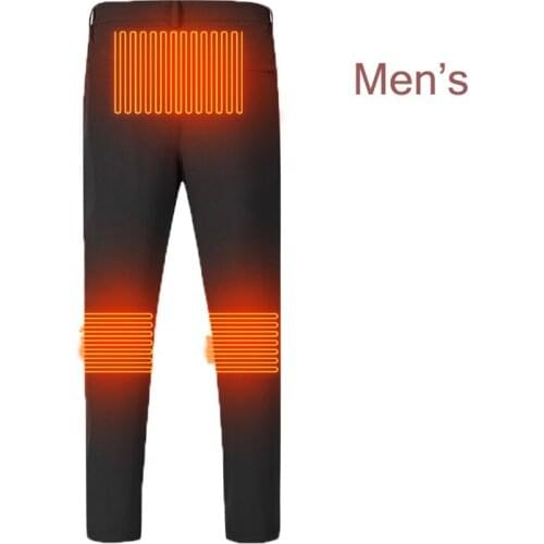 Winter Heating Pants Mens Outdoor Windproof Pants Womens USB Intelligent Electric Camping 3 Temperatures Thermal Pants Skiing