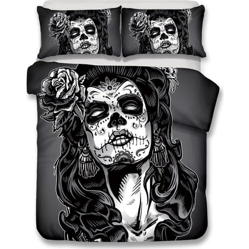 Home Textiles 2/3PCS 3D Design Digital Printing Bedding Set Duvet Cover Bed Pillowcase King Dropshipping Beauty mask gift