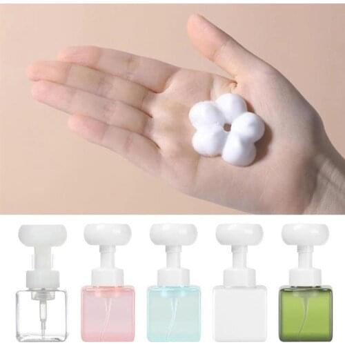 300ml flower stamp soap dispenser Liquid Soap Dispenser soap foam flower Empty Plastic Bottle Shower Gel Foam Pump Bottle