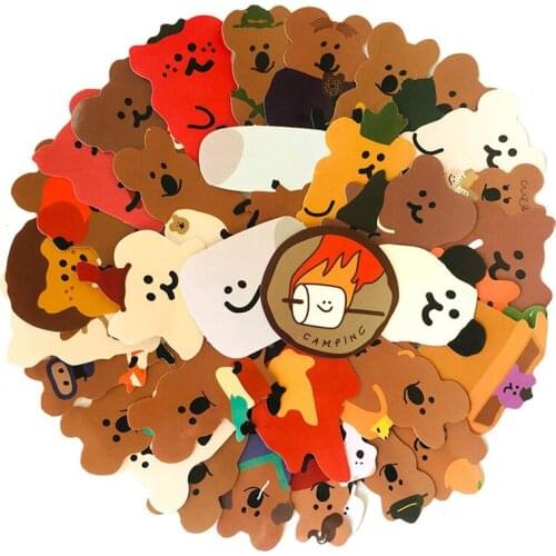 34Pcs/set Mixed Cute Koala Stationery Stickers for Laptop Travel Luggage DIY Scrapbooking Diary Photos Albums Decoration