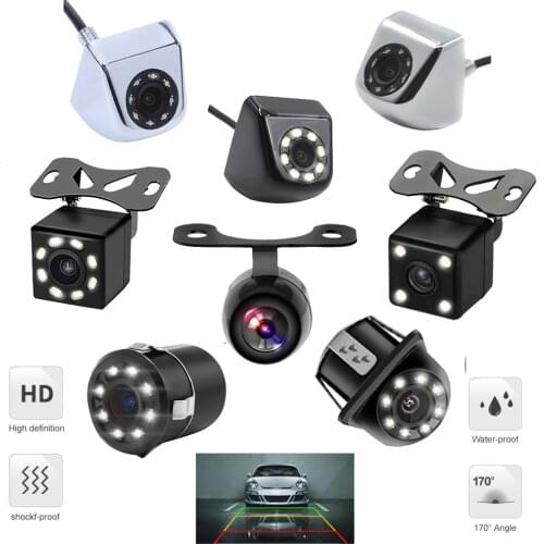4/8 LED light Car Rear View Camera Night Vision Waterproof Auto Parking Camera Back HD Wire 170 Degree reversing camera