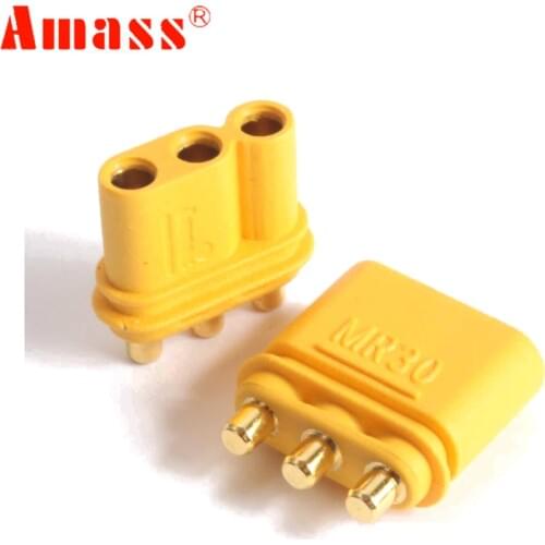 5/10/50 pair Amass MR30PB Connector Plug With Sheath Female & Male for RC Lipo Battery RC Multicopter Airplane
