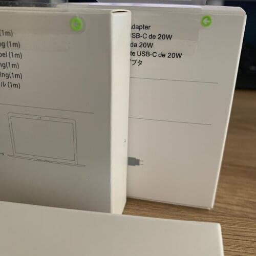 20W PD USB Type C Charger Adapter For iP 12 Pro Max 11 XR X XS 8 Plus Fast Charging + USB C to 8Pin PD Cable With Retail Box