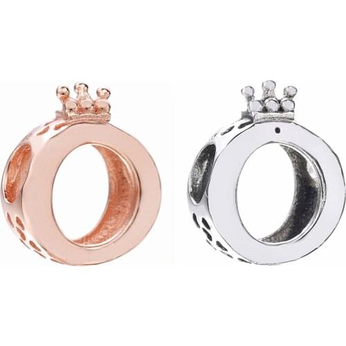 Ajax Real 925 Sterling Silver Crown Charms Beads For Bracelets Chain Women Girls Birthday Gifts