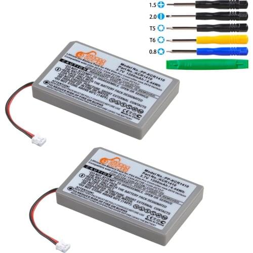2x 1200mAh Battery Pack Replacement for Sony PS4 Pro Slim Bluetooth DualShock Controller Second Generation CUH-ZCT2 or CUH-ZCT2U