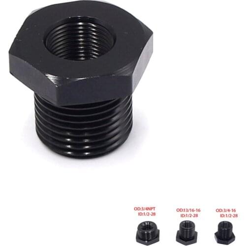 Aluminum Car Oil Filter Threaded Adapter Size 1/2-28 to 3/4-16 13/16-16 3/4 NPT Automotive Threaded Screw Adapter
